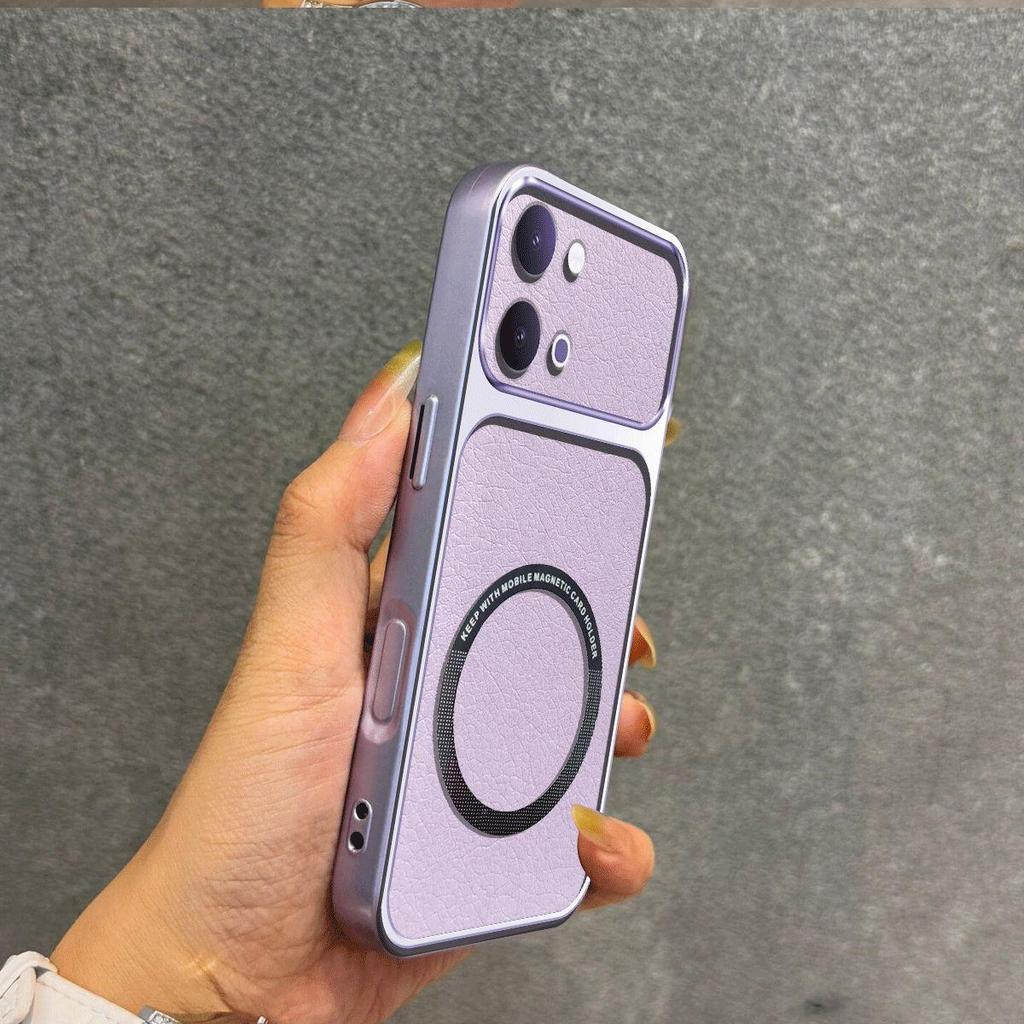 Upgraded Big Lens Protection Case for Vivo Y31d Luxury Leather Casing with Magnetic Ring