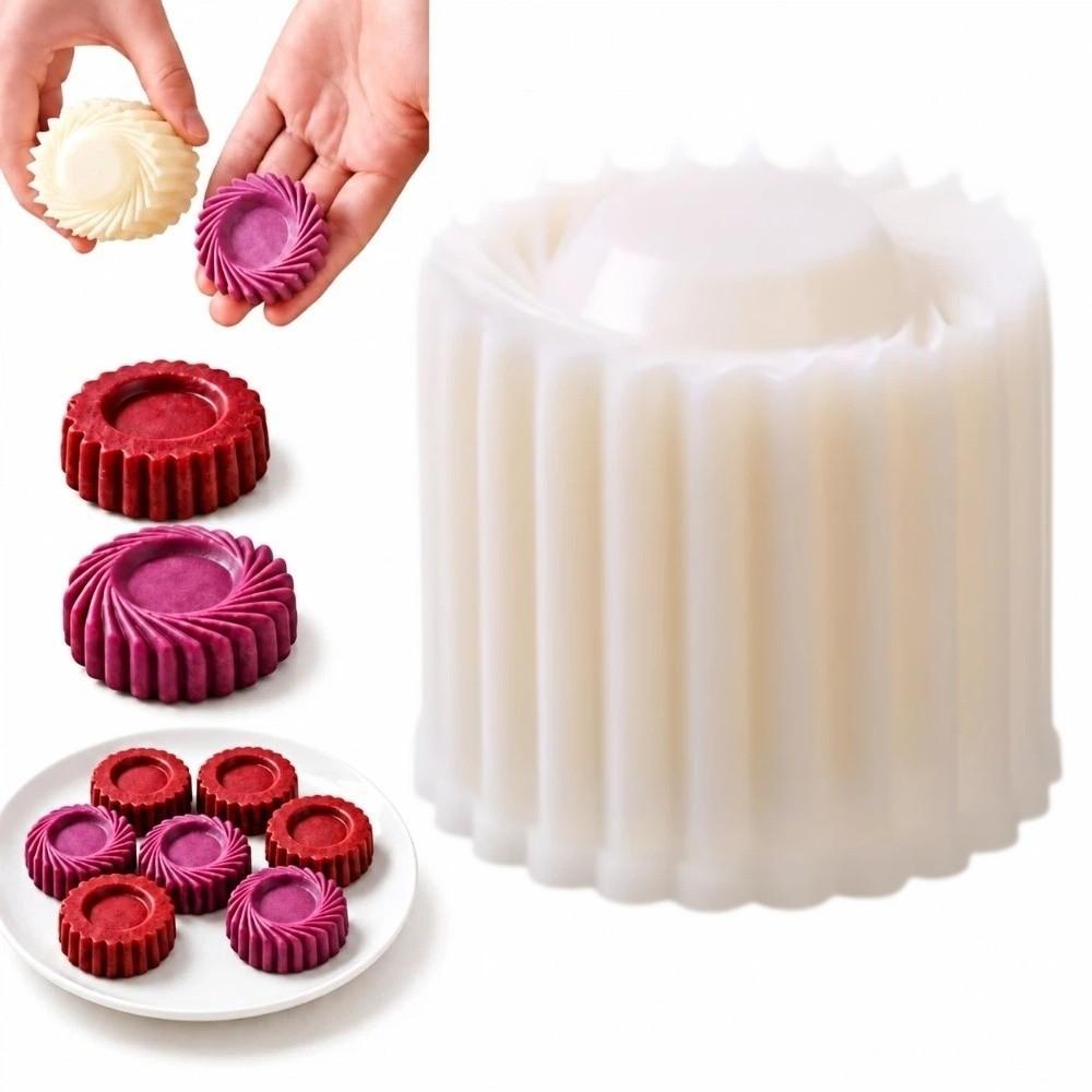 Scalloped Edge Mung Bean Cake Embossing Mold Detachable Baking Mold New Mooncake Mold Home Baking