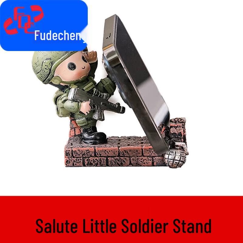 Military Veteran Saluting Soldier Stand