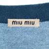 MIUMIU Cashmere silk blend Long sleeve knit cardigan 38 Blue green Women Used