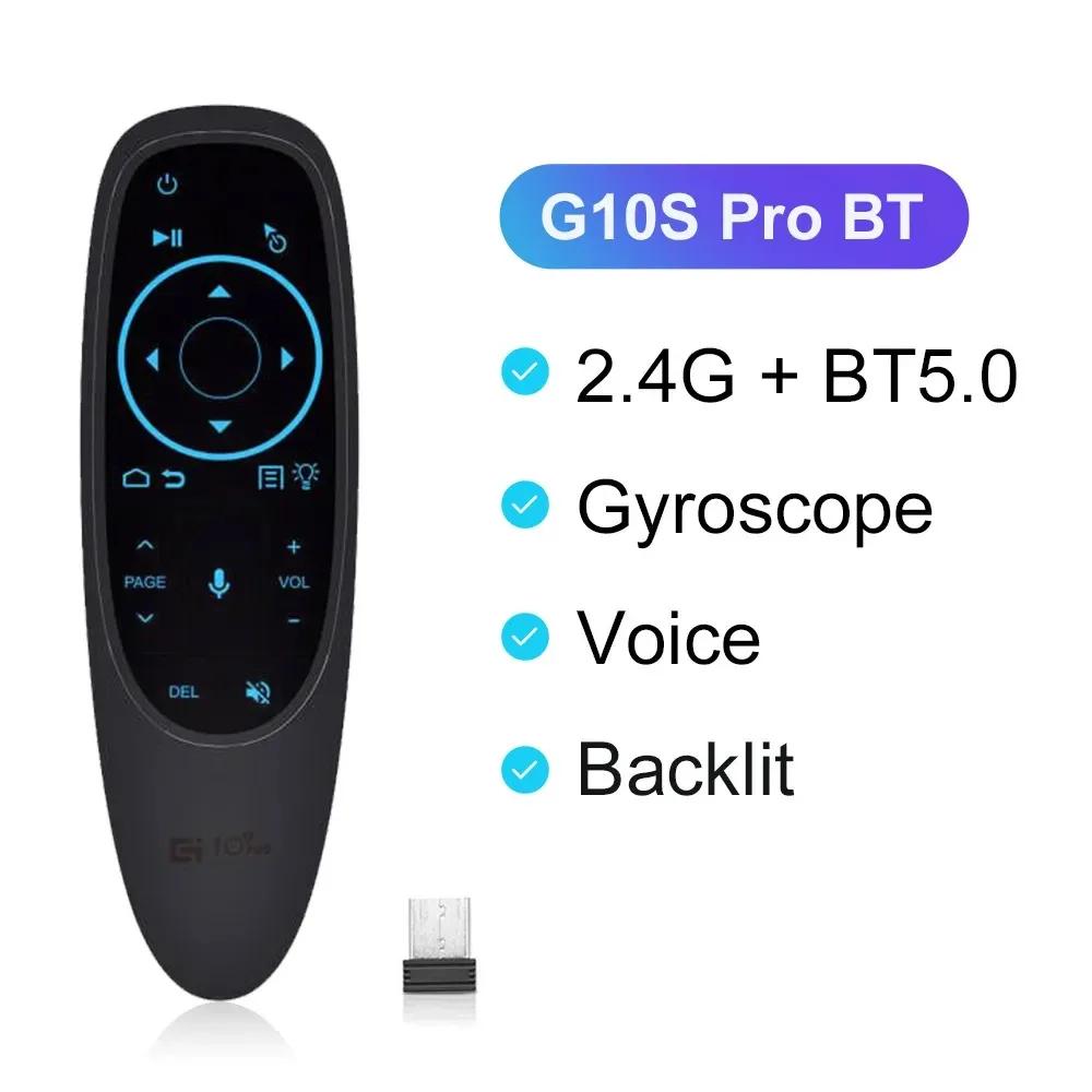 G10S Pro BT Voice Remote Control 2.4G Bluetooth 5.0 Wireless Air Mouse 6 Gyroscope IR Learning for Android TV Box H96 X96 MAX