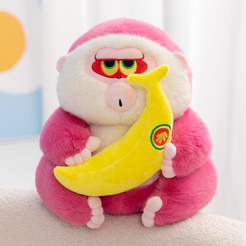 Sait Dudu Cute Monkey Doll: Adorable Sitting Posture with Milk Tea - Perfect Gift for Friends