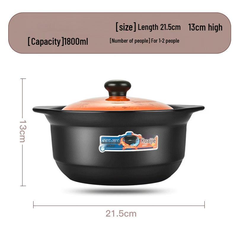 WUHE 1.8L Ceramic Clay Pot