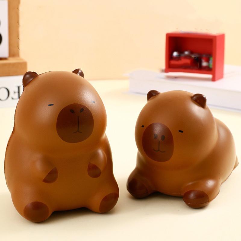 Creative Meladeka Capybara Squishy Toy Office Cartoon Stress Relief Figurine Gift