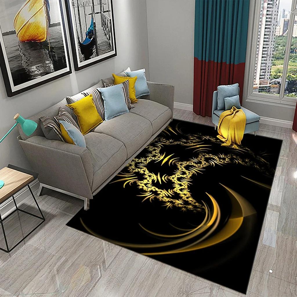 3D Luxury Skull Crown Carpet Living Room Bedroom Kids Crawling Decor Floor Rug Bathroom Kitchen Entrance Non-Slip