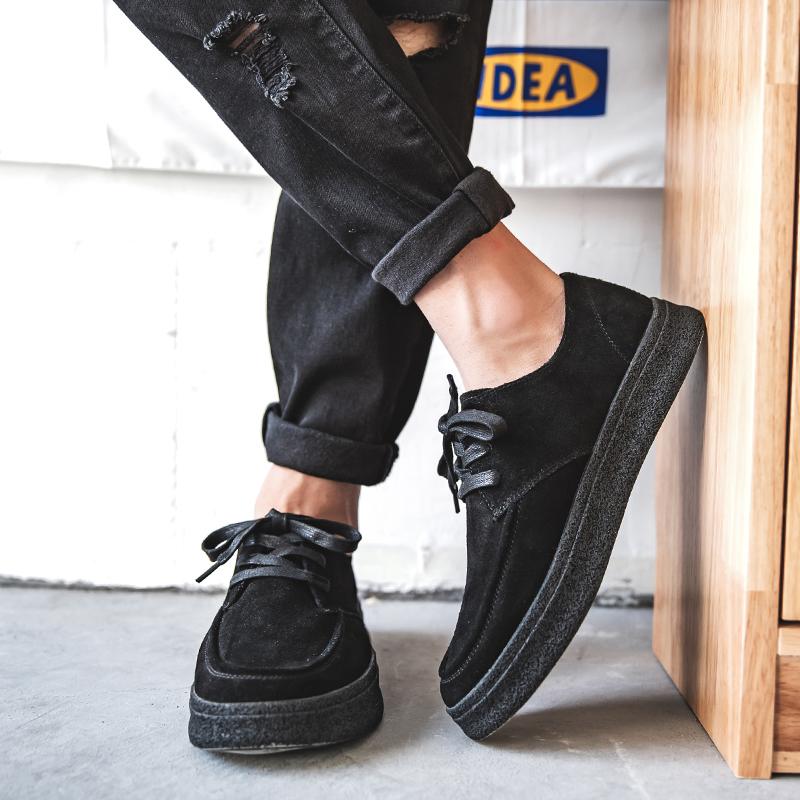 Pánské ležérní boty z semišové kůže Klasické Retro Pohodlná Měkká podrážka Řidičské Pánské Outdoorové Oxfords boty Šněrovací Baleríny Tenisky