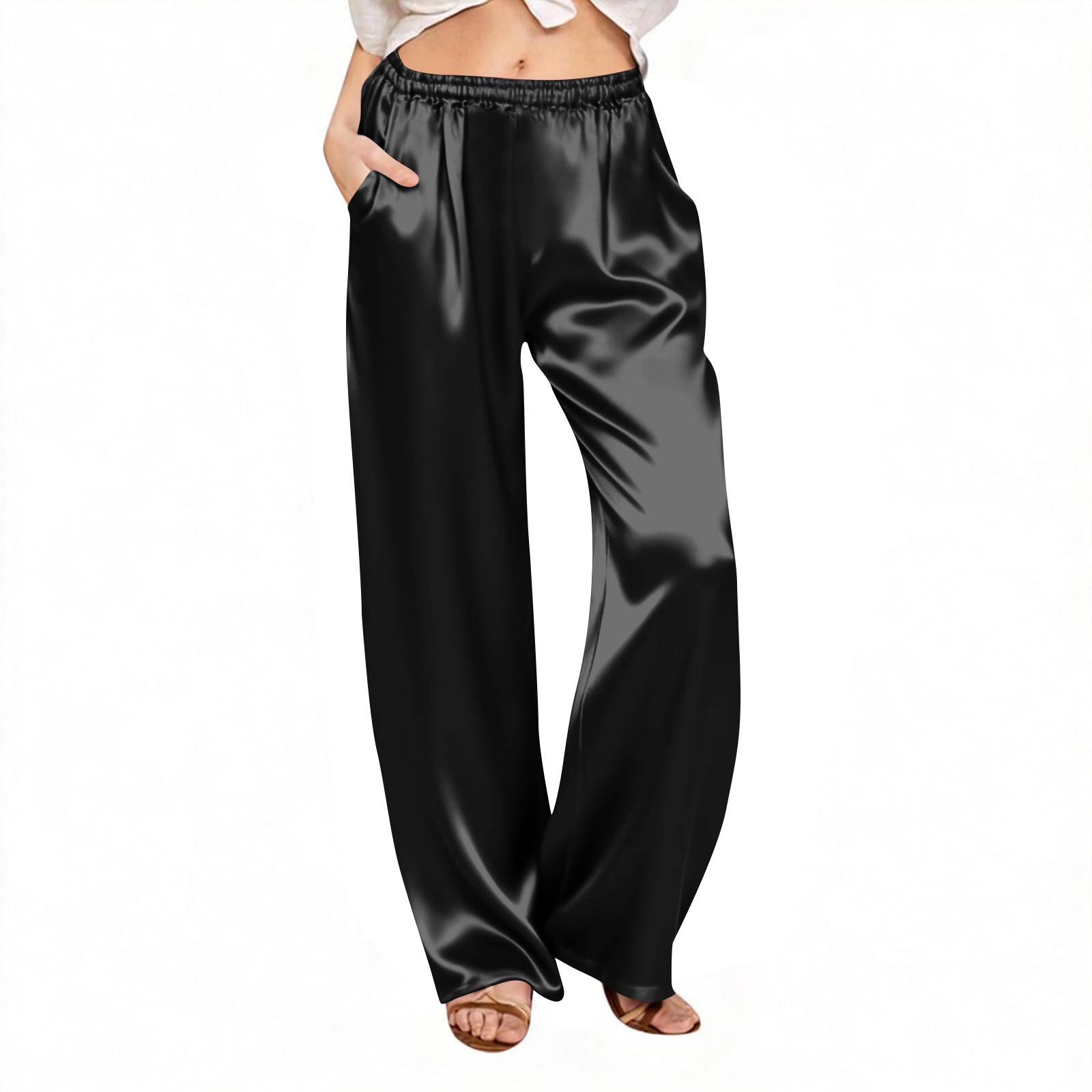 Женские повседневные брюки прямого кроя, цветные, повседневные длинные брюки L