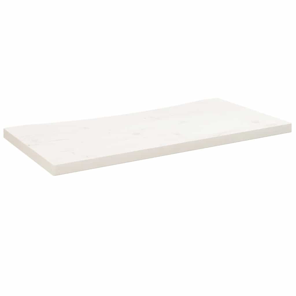 Desk Top, White, 80X40X2.5 Cm, Solid Pine Wood
