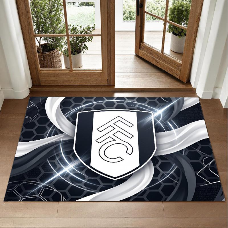 Fulham Voetbal Design Kristalfluweel Tapijt Zacht Decoratief Matje voor Slaapkamer Entree