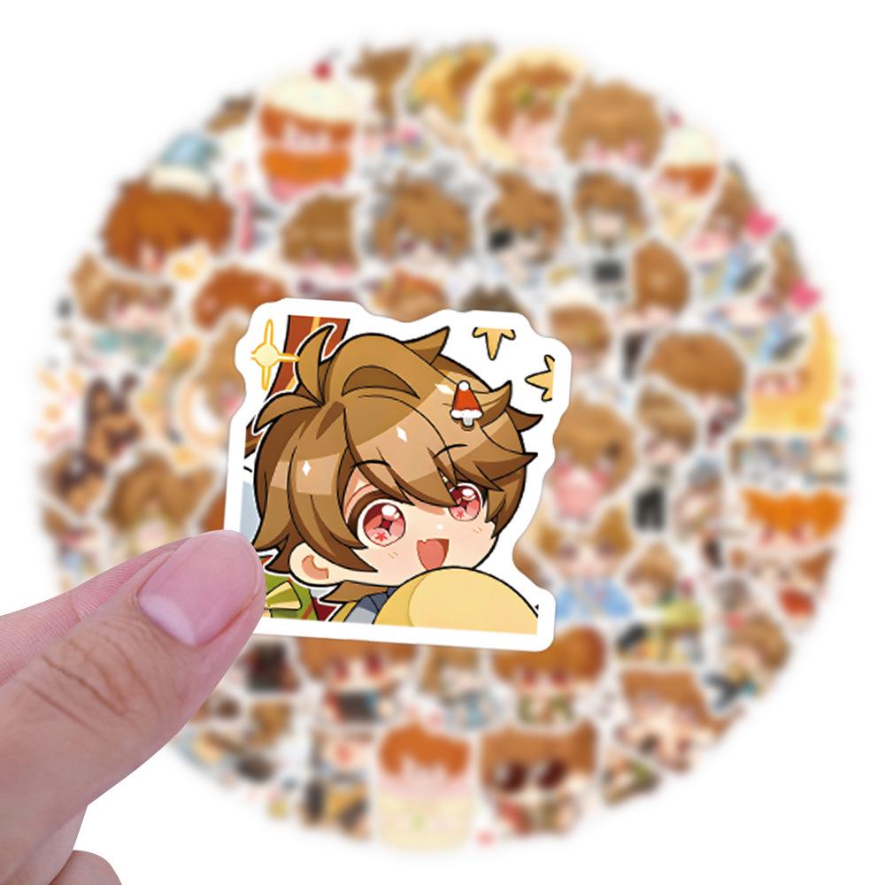 100 Xia Yan QQ Graffiti Stickers for Refrigerator, Skateboard, and Water Cup DIY Decoration.