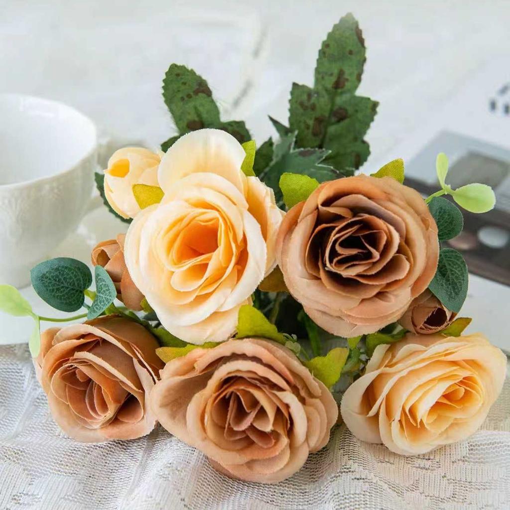 Artificial Flower Wedding Party Home Bedroom Table Decoration Bridal Bouquet Outdoor Courtyard Silk Peony Hydrangeas Arrangement