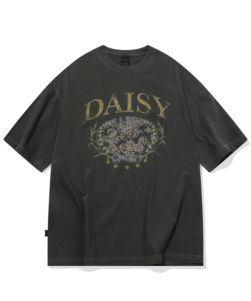 CPGN STUDIO Daisy Pigment Short Sleeve T-Shirt Smoke Black