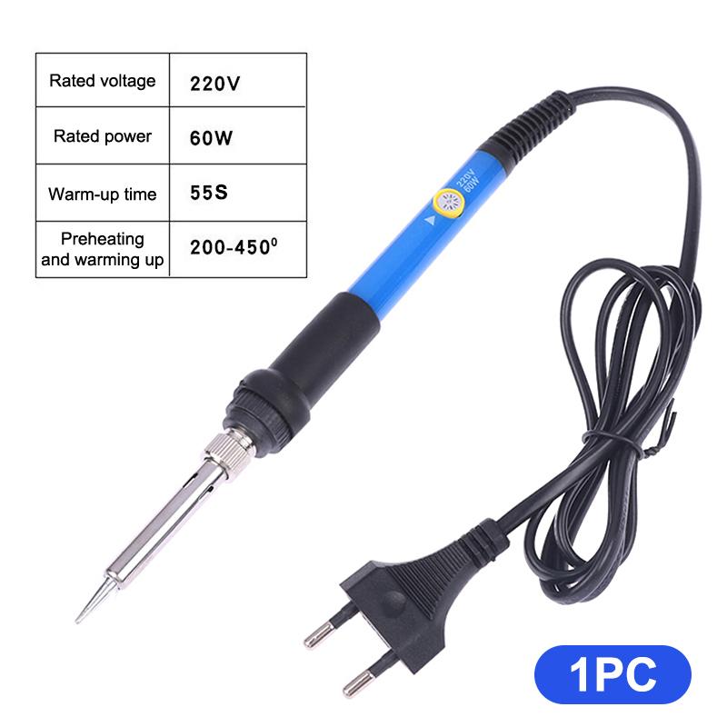 1-9Pcs Master Repair Soldering Station, 60W Adjustable Temperature 220V, Electric Heat Pencil with Interchangeable Tips