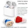Red and blue magnetic charging case in-ear digital hearing aid with noise reduction