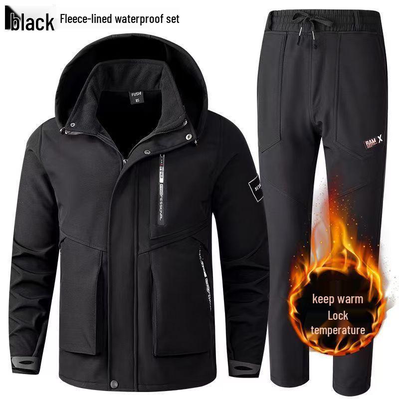 

Унісекс Вітрозахисний Водонепроникний Термокомплект Робочого Одягу для Велоспорту на Відкритому Повітрі, Лиж та Альпінізму 4XL 190cm for 180-200 jin