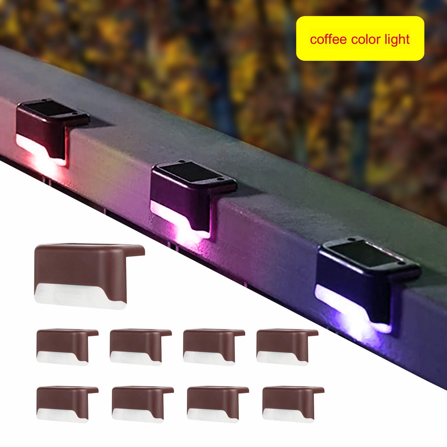 

Солнечные фонари Ступеньки Освещение для забора Перила Освещение Лестничные фонари Уличные светодиодные ступенчатые светильники Украшение сада Настенные светильники color коричневый