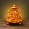 Golden Toad Wealth Attract Decoration Crafts Living Room Wine Cabinet TV Cabinet Opening Gifts Chinese Style Ornaments