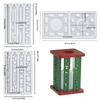 HY 3pcs/kit Combined Christmas Lantern Resin Mold Silicone Square Round Christmas Tealight Candle Holder Mold for Home Decor