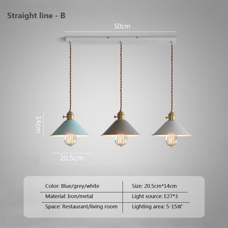 Macaron E27 Industrial Vintage Chandeliers Hanging Lights Ceiling Metal Pendant Lamps For Home Kitchen Restaurant Bar Decor