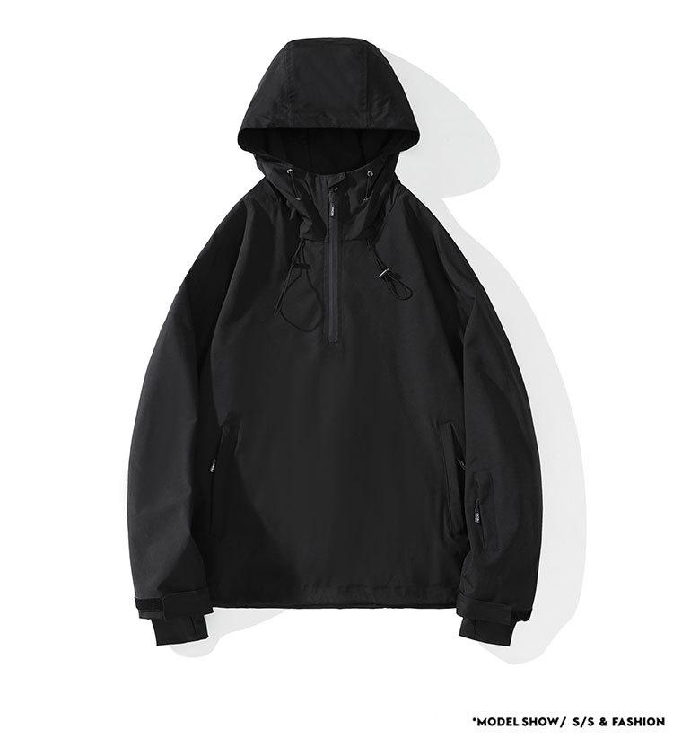 New Couple's Water-Repellent Hooded Ski Jacket & Pants Set - Fleece-Lined for Winter