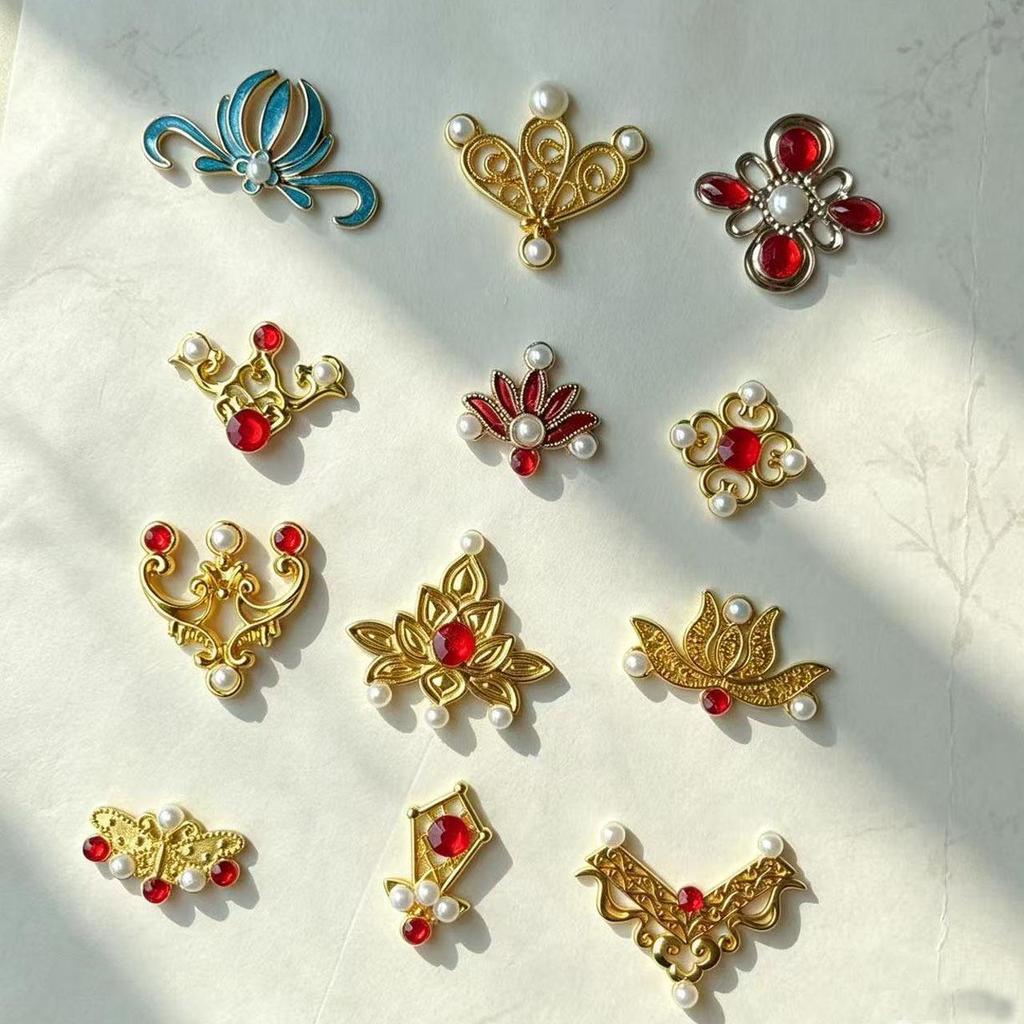 Ancient Style Flower Decorative Stickers - Multiple Designs Available