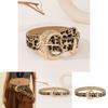 Retro Leopard Print Womens Belt With Gold Buckle For Casual Vintage Style