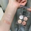 4Color Sparkling Diamond Glitter Eyeshadow Palette Pink Purple Pearlescent Shimmer Eye Shadow Powder Korean Cosmetic Eyes Makeup