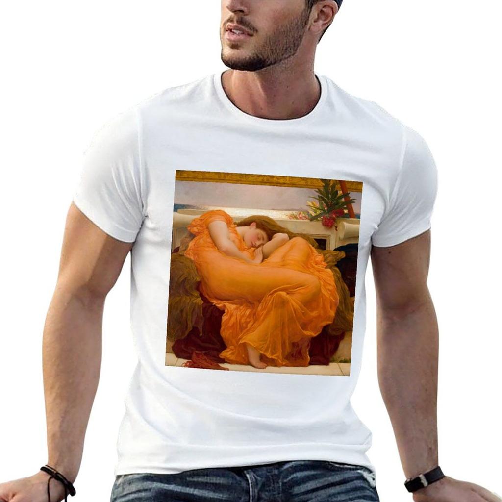 Flaming June - Frederic Leighton  1st Baron Leighton T-Shirt t shirt for man cotton t shirt pac