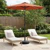 Garden Umbrella with LED Lights and Base 230 X 230 Cm