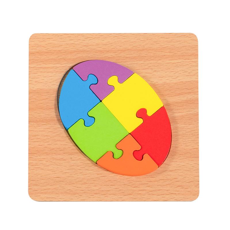 

High Quality Wooden Geometric Shapes Early Cognition Puzzles Board Math Game Montessori Baby Learning Educational For Kids Toys