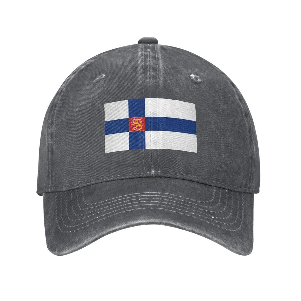 2025 State Flag of Finland Adult Retro Denim Washed Baseball Caps For Women  Cowboy Sunscreen Hat Hip Hop Peaked Cap