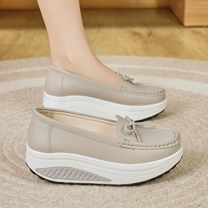 

Women s Flat Bottomed Thick Soled White Sports Shoes 41 сірий колір