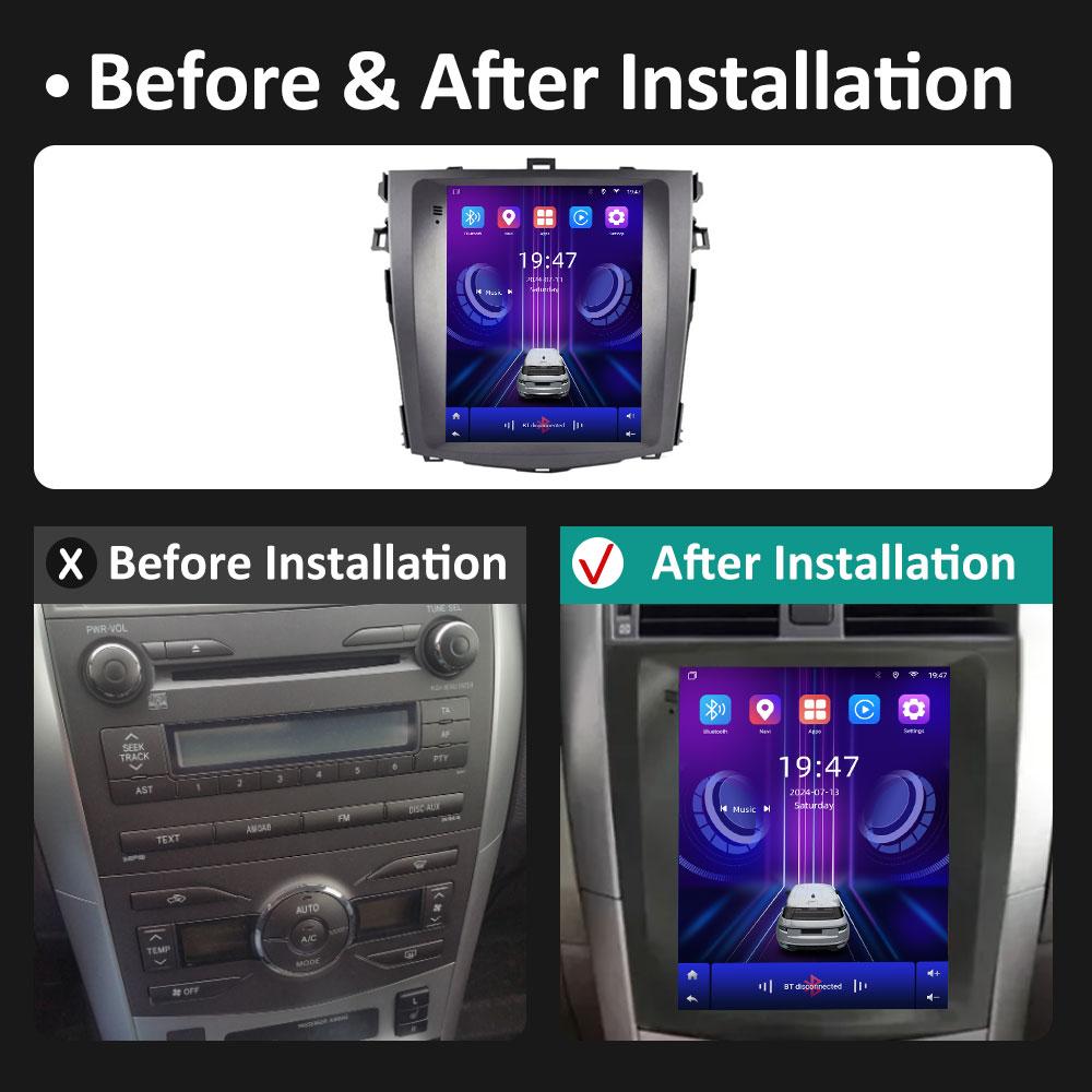 Autoradio DSP Stereo Car Video for Toyota Corolla E140 E150 2007 2008 2009 2010 - 2013 Radio Player Android Smart System No 2din
