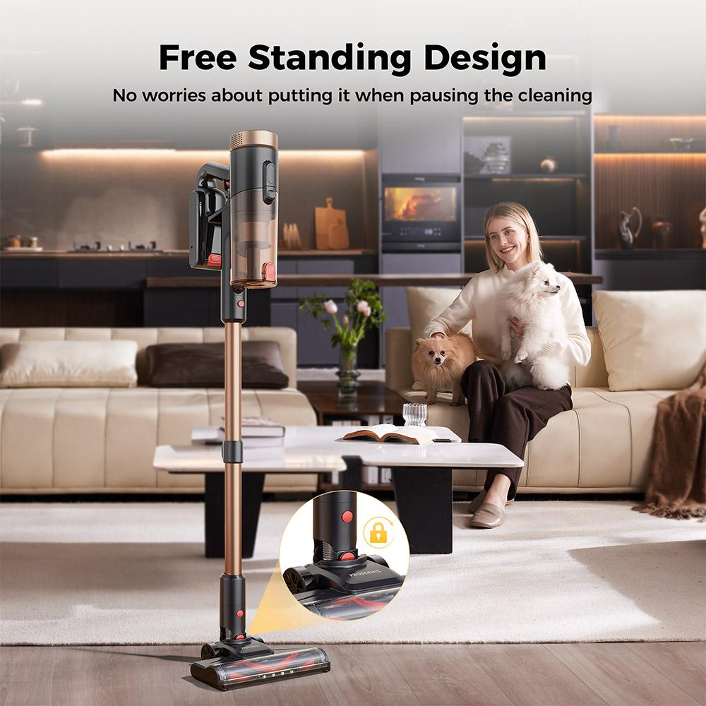 Proscenic P11 Ultra Cordless Vacuum Cleaner, 40kPa Suction, 40min Runtime, Tangle-Free Brush, 4-Layer Filtration, Green LED Headlights