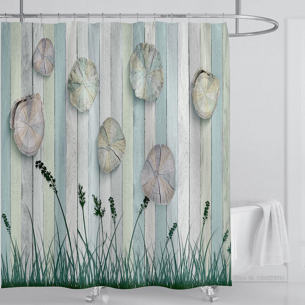 Piante Grafico Tenda da Doccia Impermeabile Tenda da Doccia Tessuto Poliestere Stampa 3D Tende da Bagno Decorazione Bagno Con Ganci