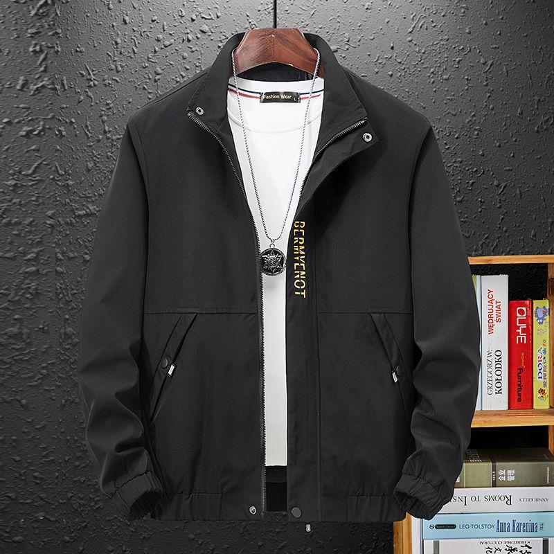 Autumn Men's Jackets Plus Fat Men's Work Clothes Loose Casual Large Size Jackets for Young and Middle-aged People Trendy Coats