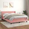 VidaXL Divan Bed with Mattress Pink 140x190 Cm Velvet 3131200