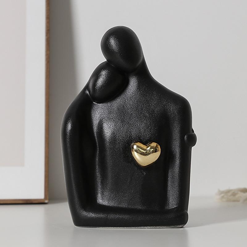 creative couple figure decor sculpture Figurine Miniatures Decoration Crafts Lover sculpture decoration  desktop bookshelf decor