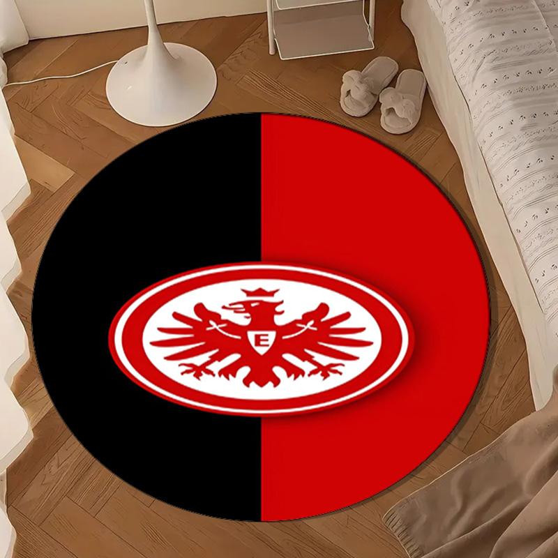 Eintracht Frankfurt Wappen Runde Matte Heimdekoration, Stuhlmatte Für Wohnzimmer, Schlafzimmer, Fußmatte Heimdekoration Geburtstagsgeschenk Weihnachtsgeschenke