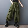 Plus Size Vintage High Waist Casual Loose Long Summer Wide Leg Pants Women Trousers