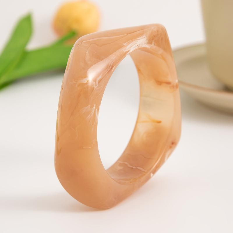 2025  Jewelry Vintage Acrylic Big Geometric Irregular Bangles For Women Trendy Resin Wide Cuff Bangles Bracelets