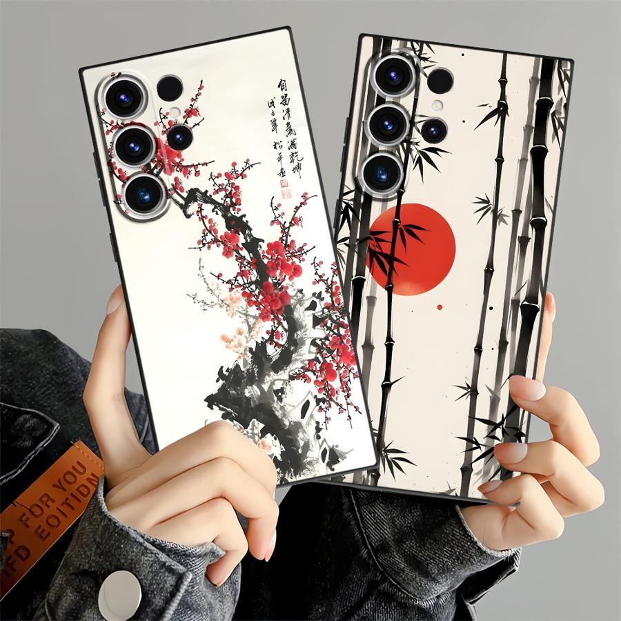 Soft Phone Cover Case for Samsung Galaxy S21 FE S20 S9 S10 S26 S25 Edge S23 Ultra S24 Plus Note 8 9 10 20 Simple Retro