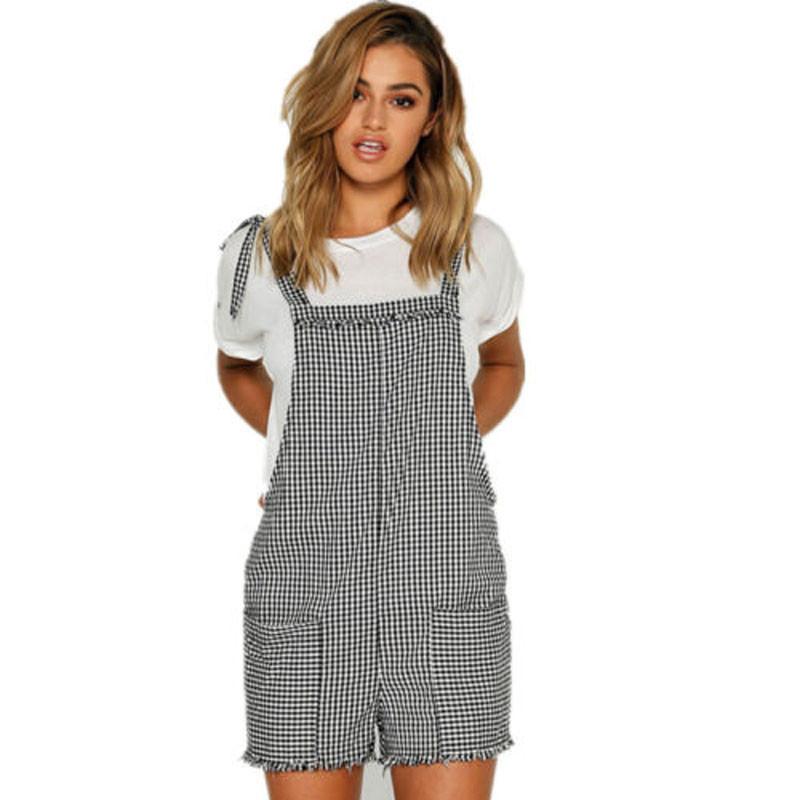 Womens Stylish Summer Bib Pants Shorts Playsuit With Comfortable Fit And Trendy Design