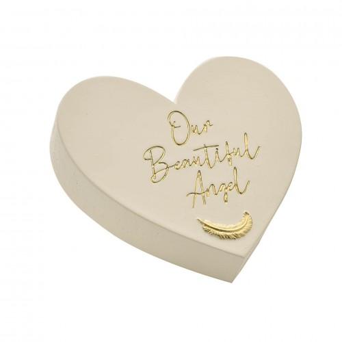 Thoughts of You Memorial Graveside Heart Plaque - Our Angel