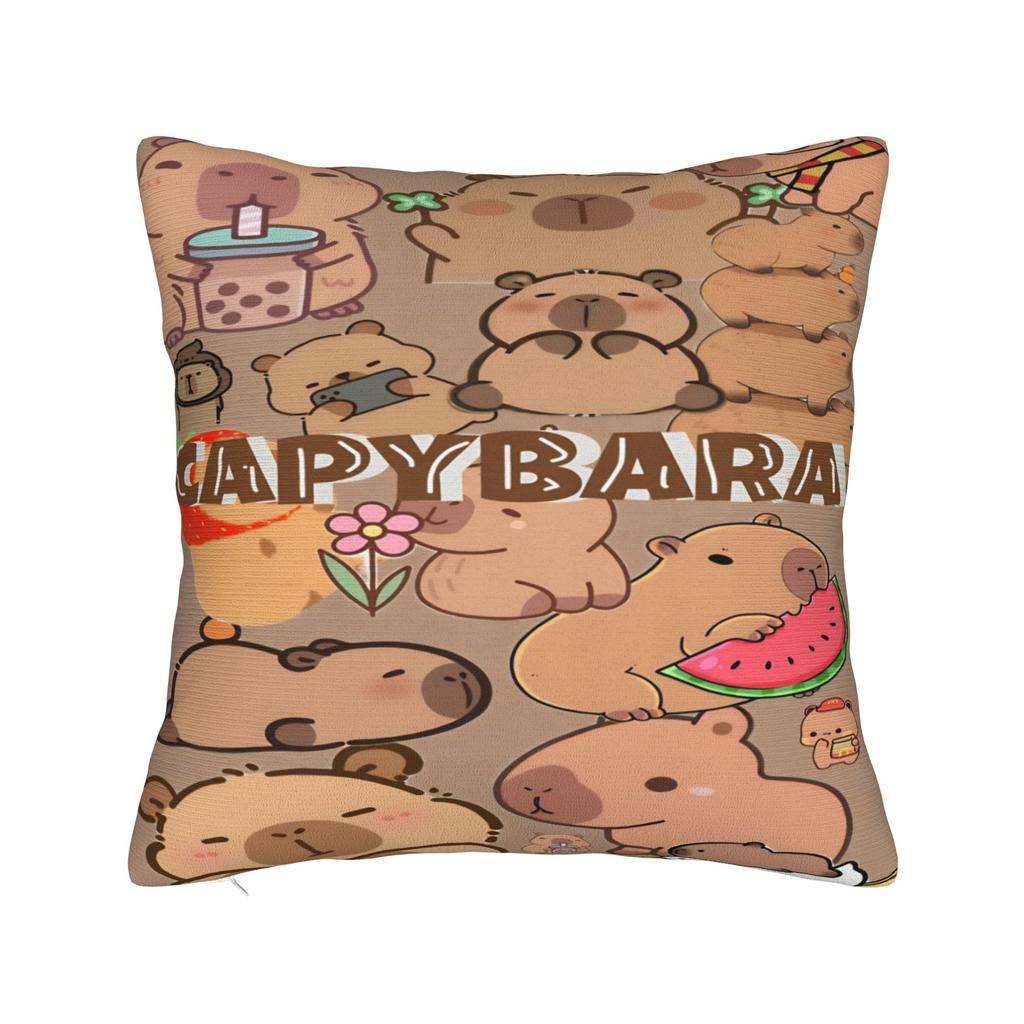 Home Decor Capyeras capybara funny meme Pillowcase Merch Pillow Covers Square Multiple Sizes