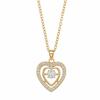 Collana in Oro 18K con Cuore e Diamanti in Zircone – Catena Clavicola in Rame
