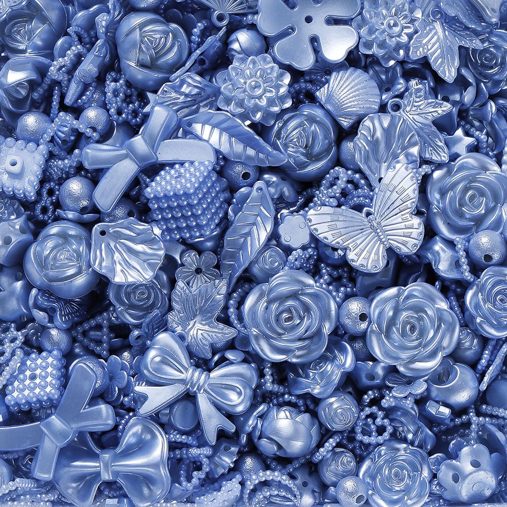 30g Colorful Mixed Butterfly Shell Acrylic Bead Loose Spacer Beads for DIY Necklace Bracelets Jewelry Making Accessories