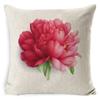 Plant Rose Print Cushion Cover Living Room Sofa Bedroom Children'S Room Linen Decorative Pillowcase 45*45Cm