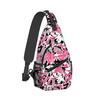 Pink White Pattern Chest Bag Boy/Girls Best Gift 2D Flat Cartoon Large Capacity Sports Leisure Fashion Fitness Bag for Children