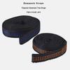 Hammock Tree Strap: 3m High-Strength Polyester, 18 Loops, Black Sewn for Outdoor Use